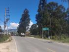 A busy road in Cajamarca