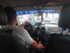Inside of a taxi in Cajamarca