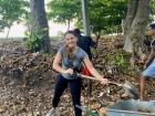 Digging up the land for the court