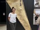 A hand-woven rā at the "Te Rā Ringa Raupā" event