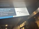 The entrance to the very small library theater; there is one screen - very old-fashioned!