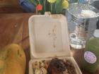 A classic Belizean meal: barbecue chicken, rice & beans, and pasta salad. I eat this almost every other day! 