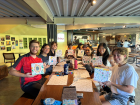 Me and my friends meeting at a cafe to paint