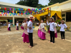 Sometimes students will practice performances, like this traditional Filipino dance