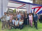 Celebrating our swearing-in day with our host families