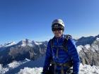 At the summit of Mt Vallunaraju, in Peru's Cordillera Blanca Mountain Range