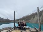 Our whole hiking group resting after making it past the first lagoon.