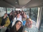 All of us volunteers as trainees on our way to the capital of Peru in a bus