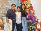 With my host family on Christmas evening after we spent the day at an uncle's house, and danced to "vallenato"