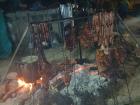 Smoked meat like this is a big seller, particularly during festivals