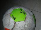 My soccer ball after a year when I had drawn on it with some kids