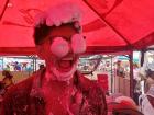 My friend covered in foam at the Carnaval in Barranquilla!