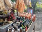 A stand in a nearby town with artisanal foodstuffs