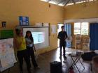 Presenting to volunteers during a training