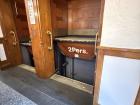 An elevator with no doors the students use in the high school