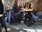 Visiting the Danish high school students with my classmates 