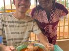 My Ghana mom "Ma Esther" recently made fufu and light soup with pork