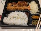 Katsu lunch set, with pork, croquette and shrimp