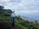 The view of Santiaguito volcano -- rumbling and burbling!