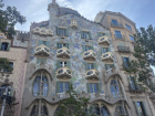 Casa Batlló, designed by architect Antoni Gaudí, in the Gothic Quarter of Barcelona