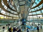 A really cool glass room at the top of the Berlin government office