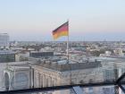 The view from the top of the Berlin government office