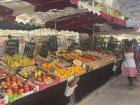Fruit and vegetable stand at the market