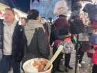 My very yummy hot chocolate and me at the Christmas Market in Florence