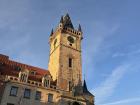View of the iconic Prague Orloj, a medieval astronomical clock attached to the Old Town Hall in Prague.