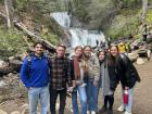 The Waterfall of the Gnomes hike, where Natalia (next to me) from Mexico joined us