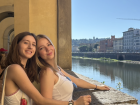 Casual walk with Meli to get some food during our first morning in Italy