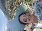 My favorite selfie so far in Malcesine, Italy, above Lake Garda