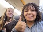 My first European flight with my friend Maddie!