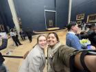 Me and Emma in the front row at the Mona Lisa in Paris, France