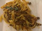 A traditional pasta, tagliatelle alla bolognese