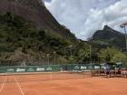 Laranjeiras tennis courts, with Christ the Redeemer above