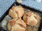 Pan de muerto is a sweet orange bread from Mexico