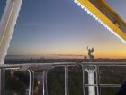 View of the sunset from the ferris wheel