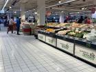 Inside of the supermarché (supermarket) Auchan, which is inside the Meriadeck shopping mall.