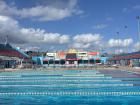 This is the national pool, where I swam laps this week