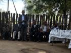 Men stand to address the kgotla