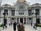 A picture of me standing in front of Bellas Artes, a museum in Mexico City