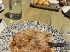 Eating "croquetas" and "ravioli"
