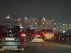 Polluted night sky in Delhi