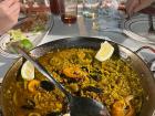 Paella with octopus in Málaga, Spain