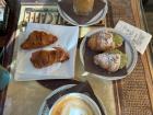 Delicious croissants and coffee I had with my best friend Olivia in Rome 