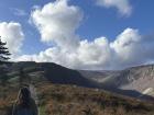 I went for a hike with my best friend in the Wicklow Mountains in Ireland last week and experienced cold and windy weather at the base but warm and sunny weather at the top!