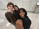 This is me and friends, Lia and Wendell, after getting through the metro gates
