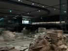 Wide shot view of ruins discovered at the Venizelou Metro stop
