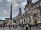 Crowds gather around fountains and music fills the air in one of Rome’s liveliest squares